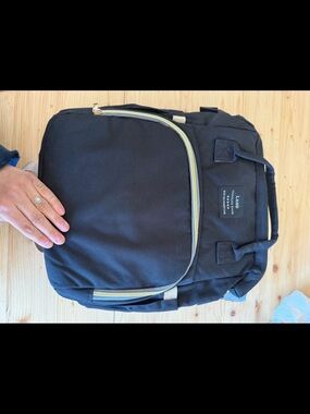 Black Backpack  multi purpuse babybag